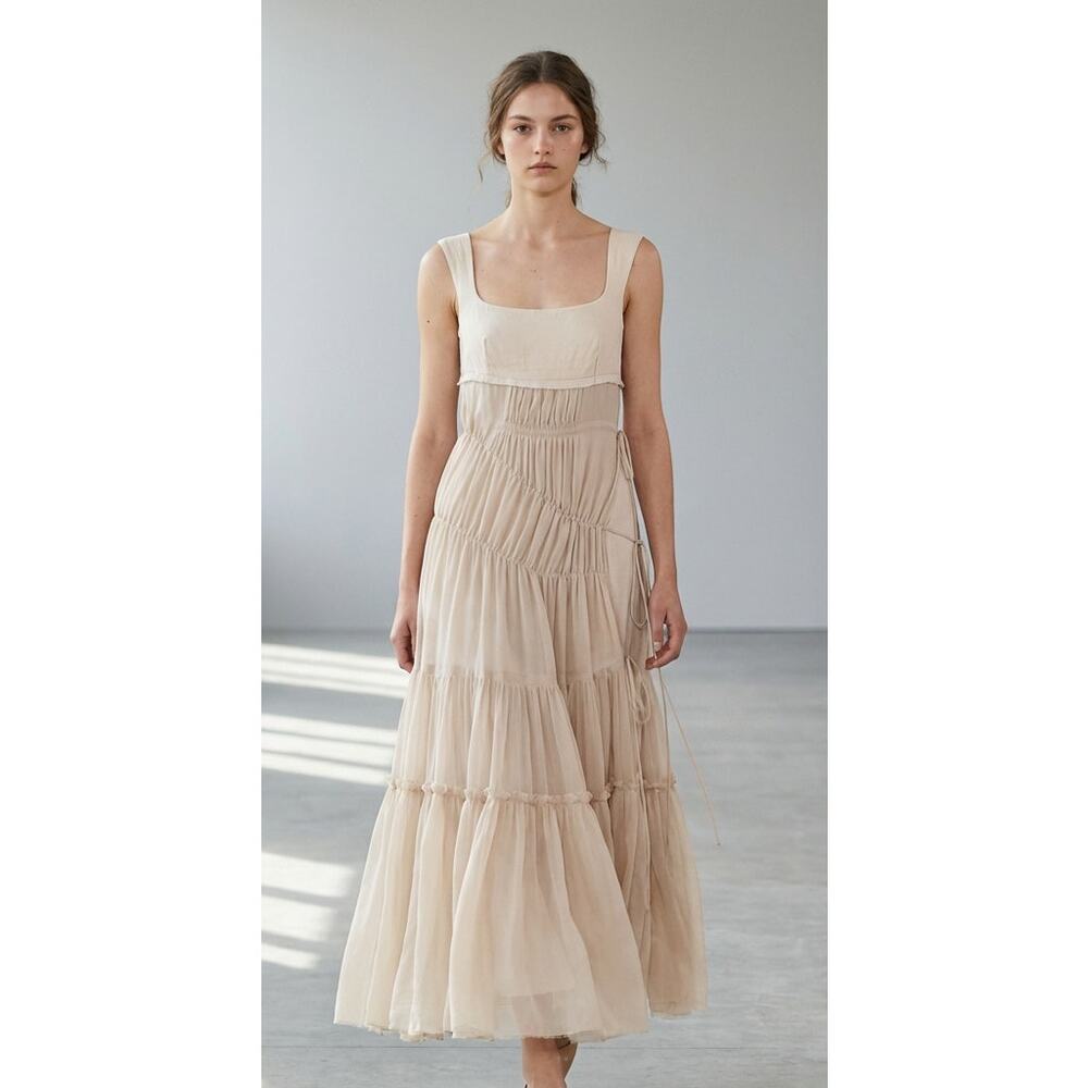 NWOT Max Mara Sportmax Orli Double Gauze Cotton/Silk Midi Dress, size IT38/XS - Picture 2 of 13
